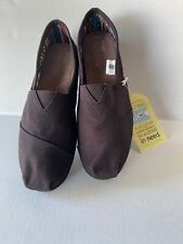 Tom's Classics Men’s Canvas Slip-on Black Shoes - Size 9.5