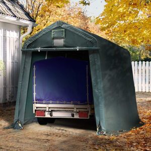 Toolport 2.4x3.6m Carport Tent Portable Garage Pvc 500 N Dark Green