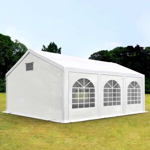 Toolport 3x6m Marquee / Party Tent, W. Ground Frame, Pe 550, White - (92101)
