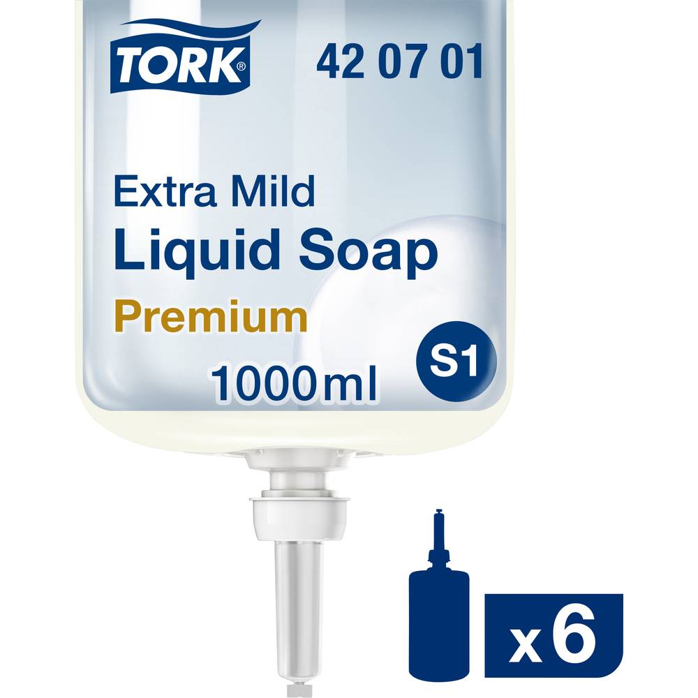 tork savon liquide extra-doux 6x 1000 ml sca 420701