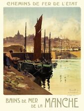 Tourisme Granville Port Rbxd-poster 45x60cm D'une Affiche Vintage