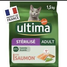 Ultima - 2x Packs De Croquettes - Chats Stérilisés Adultes - Saumon Et Orge