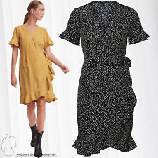 Vero Moda Women Short Wrap Mini Dress Ruffle V-neck Vmfilli New