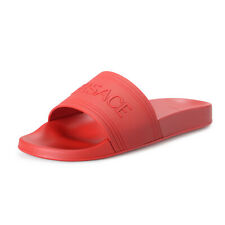 Versace Men's Red Rubber Flip Flops Shoes Sz 8 9 11 12