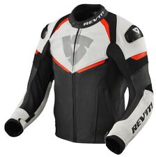 Veste Jacket Moto Sport Rev' It Revit Convexe Cuir Noir Rouge Tg 50