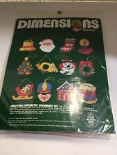 Vintage 1984 Dimensions Christmas Favorites Ornaments Set New