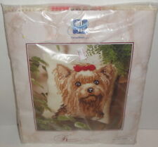 Vintage Cross Stitch Craft Canvas 451 - Verachtert Vervaco - Dog Cushion Pillow 