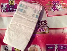Vintage Pampers Phases Baby-dry Diaper For Girls Size Maxi Uk Import *rare*