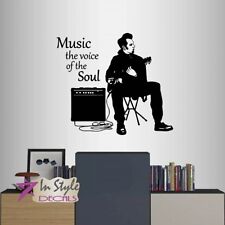 Vinyl Decal Music Voice Of Soul Quote Rock Star Musician Man Wall Sticker 888