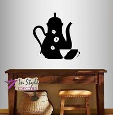 Vinyl Wall Decal Coffee Kettle And Cups Kitchen Café Coffee Shop Art Sticker 566