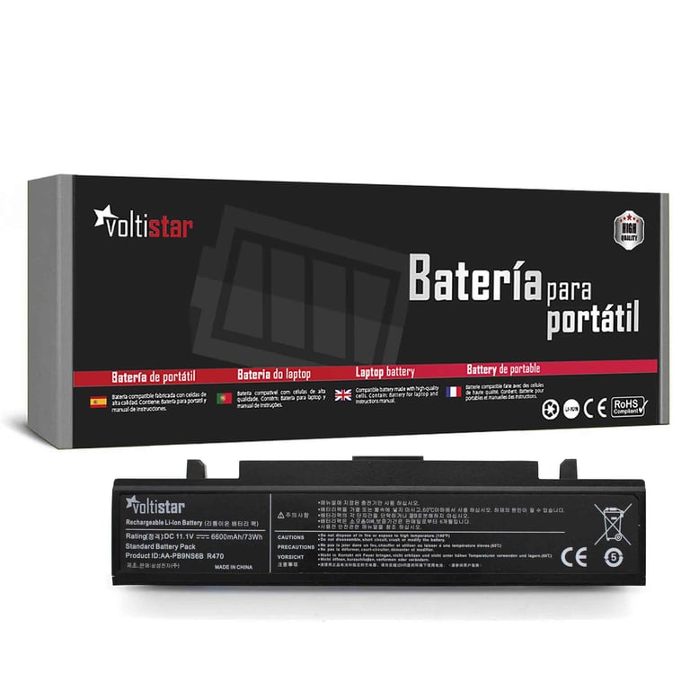 voltistar batterie d'ordinateur portable samsung e152 e251 e252 e372 aa-pb9nc5b aa-pb9nc6b aa-pb9ns6b aa-pl9nc2b - neuf