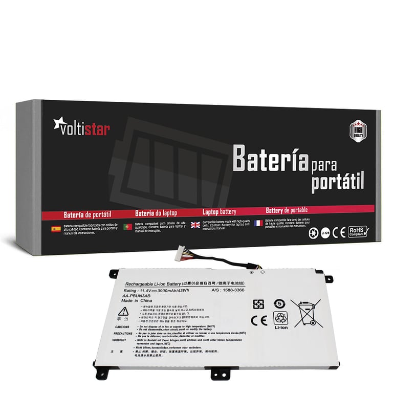 voltistar batterie d'ordinateur portable samsung np800g5m np530e5m 500r5m aa-pbun3ab aa-pbun3qb - neuf