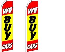 We Buy Cars King Size Polyester Swooper Flag Pack Of 2 (hardware No Incl