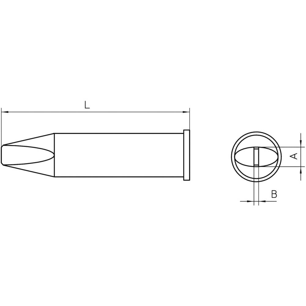 weller xht d panne de fer à souder forme de burin taille de la panne 5 mm longueur de la panne 48 mm contenu 1 pc(s)