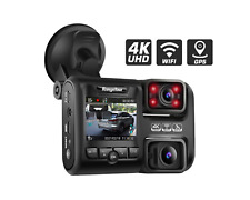 Wifi Double Caméra Voiture Tableau De Bord Fhd 4k Gps Enregistreur Vidéo Dashcam