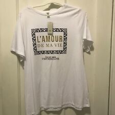 Women's River Island White, Gold And Black T-shirt Uk Size 18 Us 14