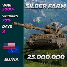 World Of Tanks / Credits Farming / 25.000.000 +150k Exp /wn8 5000 Win 70% | Eu/n