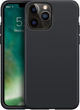 Xqisit Coque En Silicone Pour Apple Iphone 14 Pro Max, Coque Arrière Noire 50436