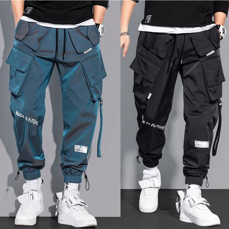 yesido pantalon cargo homme hip hop pantalon multi-poches streetwear pantalon de survÃªtement uni uomo