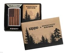 Zippo ★ Woodchuck Flag (2 Sided - Mahogany Emblem)